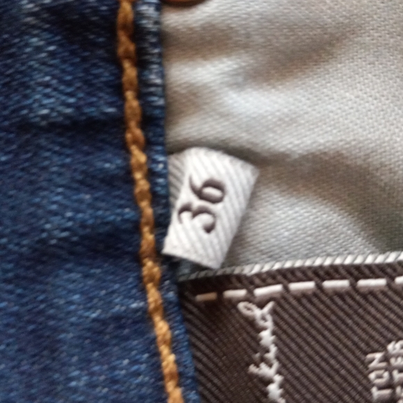 Men's 7 For All Mankind Button Fly, Dark Wash, Straight Leg Jeans *W36"/L43"* - Picture 11 of 13